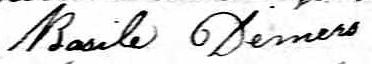 Signature de Basile Demers: 17 mars 1839