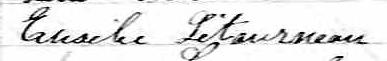 Signature de Eusebe Létourneau: le 15 février 1875 Signature de Eusebe Létourneau: le 15 février 1875
