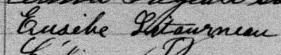 Signature de Eusebe Létourneau: 18 septembre 1881 Signature de Eusebe Létourneau: 18 septembre 1881