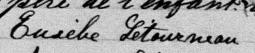 Signature de Eusebe Létourneau: 30 septembre 1881 Signature de Eusebe Létourneau: 30 septembre 1881