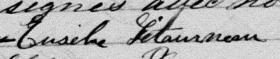 Signature de Eusèbe Létourneau: 23 avril 1882 Signature de Eusèbe Létourneau: 23 avril 1882