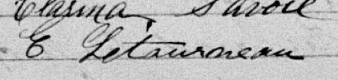 Signature de E Letourneau: 18 août 1891 Signature de E Letourneau: 18 août 1891