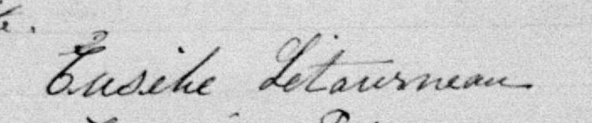 Signature de Eusèbe Létourneau: 20 février 1895 Signature de Eusèbe Létourneau: 20 février 1895