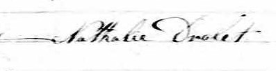 Signature de Nathalie Drolet: 17 septembre 1863