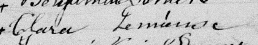 Signature de Clara Lemieux: 13 septembre 1889 Signature de Clara Lemieux: 13 septembre 1889