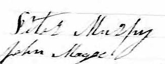 Signature de Peter Murphy: 14 mai 1865 Signature de Peter Murphy: 14 mai 1865