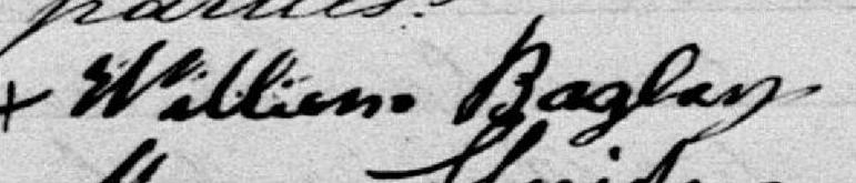 Signature de William Bagley: 12 juillet 1884