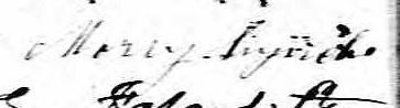 Signature de Mary Lynch: 28 octobre 1868 Signature de Mary Lynch: 28 octobre 1868