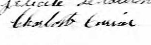 Signature de Charlotte Carrier: 11 septembre 1866