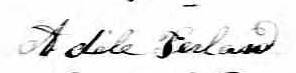 Signature d'Adèle Ferland: 25 septembre 1866