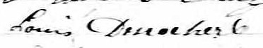 Signatude de Louis Donecher: 19 février 1867