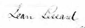 Signature de Jean Lessard: 12 juillet 1868 Signature de Jean Lessard: 12 juillet 1868