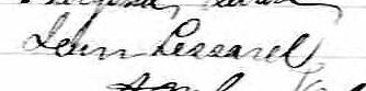 Signature de Jean Lessard: premier mai 1872 Signature de Jean Lessard: premier mai 1872