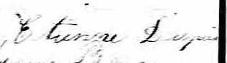 Signature d'Etienne Dupuis: 10 février 1868