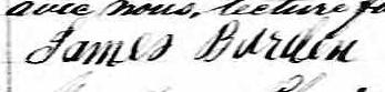 Signature de James Barden: 11 janvier 1869