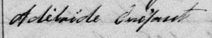 Signature de Adélaïde Crepaut: 14 mai 1877 Signature de Adélaïde Crepaut: 14 mai 1877