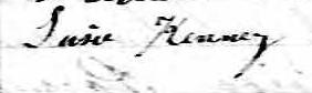 Signature de Lusie Kenney: 18 septembre 1876