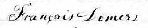 Signature de François Demers: 7 juillet 1863 Signature de François Demers: 7 juillet 1863