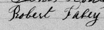 Signature de Robert Fahey: 8 juin 1881