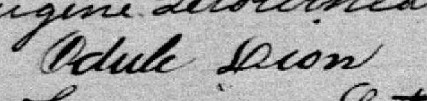 Signature de Odule Dion: 7 janvier 1887