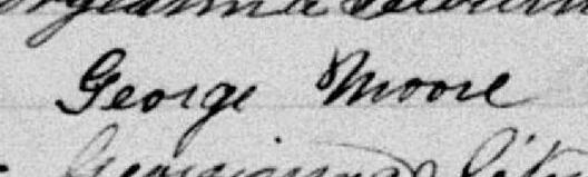 Signature de George Moore: 23 décembre 1885 Signature de George Moore: 23 décembre 1885