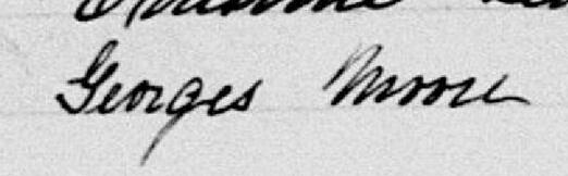 Signature de George Moore: 23 avril 1886 Signature de George Moore: 23 avril 1886