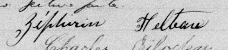 Signature de Zéphirin Felteau: 13 septembre 1900 Signature de Zéphirin Felteau: 13 septembre 1900