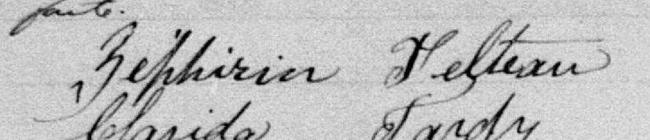 Signature de Zéphirin Felteau: 26 décembre 1900 Signature de Zéphirin Felteau: 26 décembre 1900
