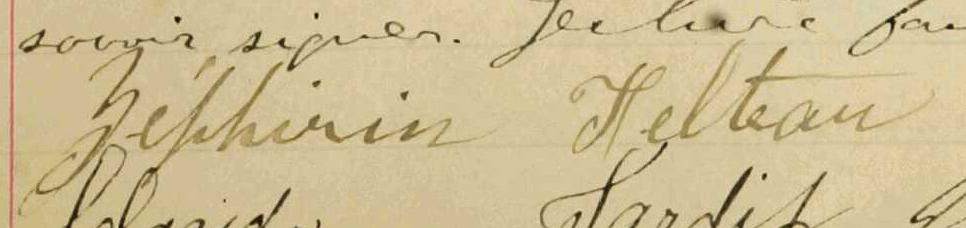 Signature de Zéphirin Felteau: 19 décembre 1901 Signature de Zéphirin Felteau: 19 décembre 1901
