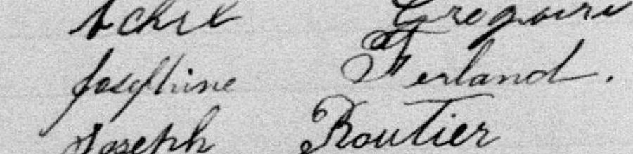 Signature de Joséphine Ferland: 6 novembre 1893