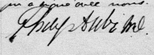 Signature de Philippe Dubé M.D.: 19 novembre 1897