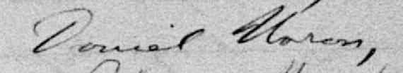 Signature de Daniel Horon: 6 mai 1895