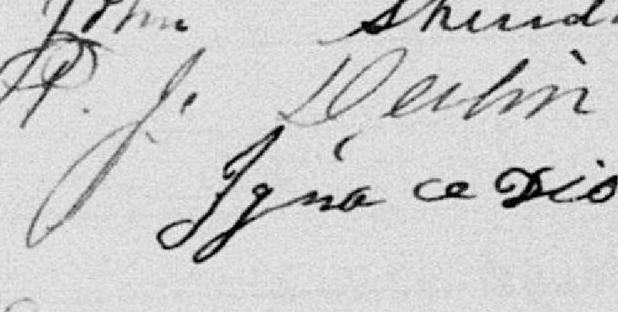 Signature de J. Devlin: 16 avril 1894