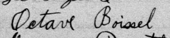 Signature de Octave Boissel: 10 juillet 1898