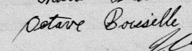 Signature de Octave Boisselle: 6 septembre 1898