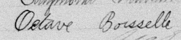 Signature de Octave Boisselle: 14 janvier 1899