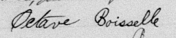 Signature de Octave Boisselle: 23 janvier 1899