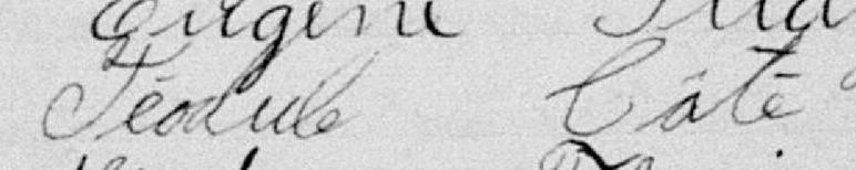 Signature de Théodule Côté: 4 février 1898