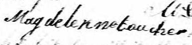 Signature de Magdelenne Boucher: 15 mars 1836 Signature de Magdelenne Boucher: 15 mars 1836