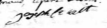 Signature de Josephe Hait: 4 novembre 1802