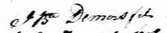 Signature de J Bte Demers fils: 18 février 1805
