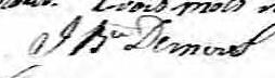 Signature de J Bte Demers: 12 juin 1805