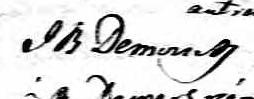 Signature de J B Demers: 18 août 1807