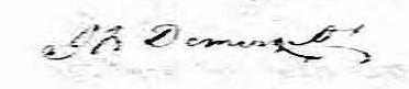 Signature de J B Demers: 26 septembre 1808