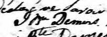 Signature de J Bte Demers: 22 août 1809