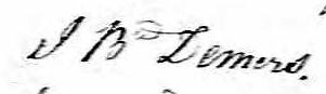 Signature de J Bte Demers: 11 janvier 1820