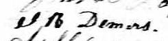 Signature de J B Demers: 8 août 1826