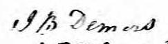 Signature de J B Demers: 16 janvier 1827