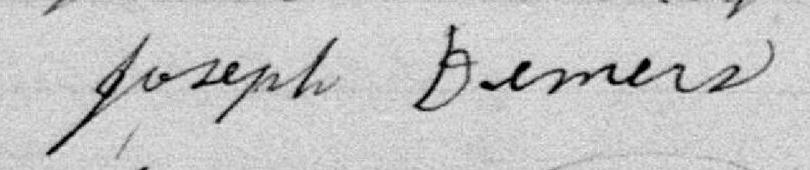 Signature de Joseph Demers: 2 décembre 1900 Signature de Joseph Demers: 2 décembre 1900