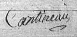 Signature de Cantineau: 30 août 1803